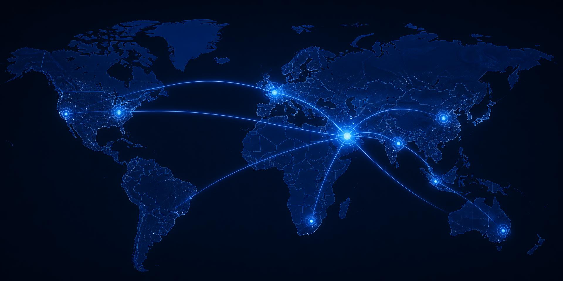 Global trade connectivity map